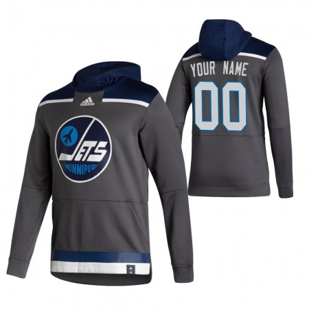 Herren Eishockey Winnipeg Jets Custom 2020-21 Reverse Retro Pullover Hooded Sweatshirt